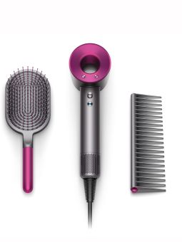 Фен Dyson Supersonic + 4 насадки + чехол + 2 фирменные расчески (фуксия)