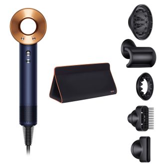 Фен Dyson Supersonic HD07 синий медный с 5 насадками и дорожным чехлом