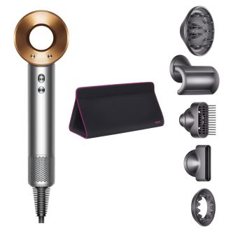 Фен Dyson Supersonic HD07 с 5 насадками + дорожный чехол (медный)
