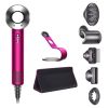 Фен Dyson Supersonic HD07 с 5 насадками + дорожный чехол + подставка (фуксия/яркий никель)