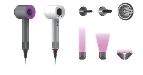 Фен Dyson Supersonic + 4 насадки + чехол (Белый)