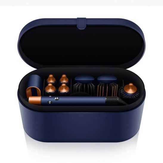 Стайлер Dyson Airwrap Complete с 8-ю насадками + расчески + набор фирменных чехлов (берлинская лазурь/медь)