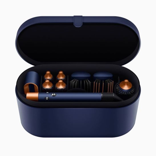Стайлер Dyson Airwrap Complete с 8-ю насадками + расчески + набор фирменных чехлов для длинных волос (берлинская лазурь/медь)