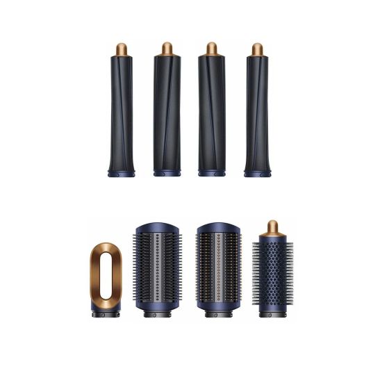 Стайлер Dyson Airwrap Complete с 8-ю насадками + расчески + набор фирменных чехлов для длинных волос (берлинская лазурь/медь)