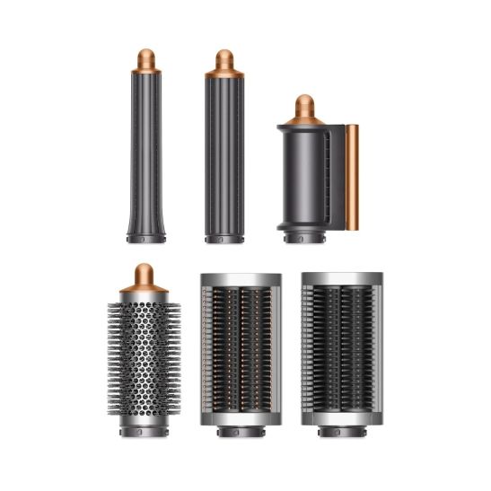 Стайлер Dyson Airwrap HS05 Complete Long с 6-ю насадками + бокс-чехол (яркий никель/насыщенная медь)