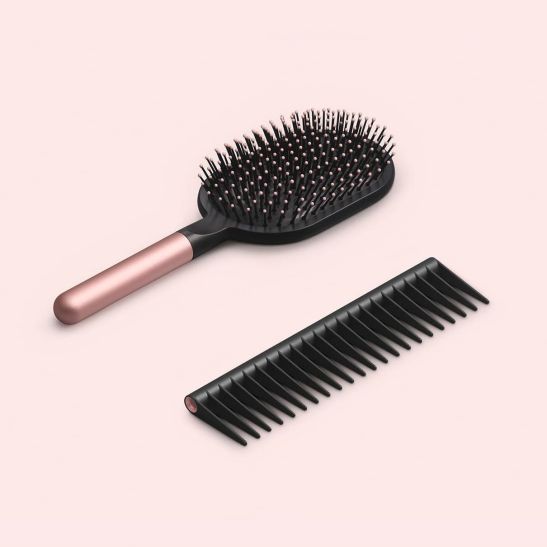 Стайлер Dyson Airwrap Complete Long с с 6-ю насадками + расчески + набор фирменных чехлов (Vinca blue Rosé)