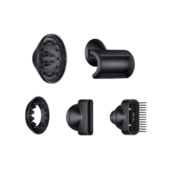 Фен Dyson Supersonic HD07 с 5 насадками + дорожный чехол (черный/серебристый)