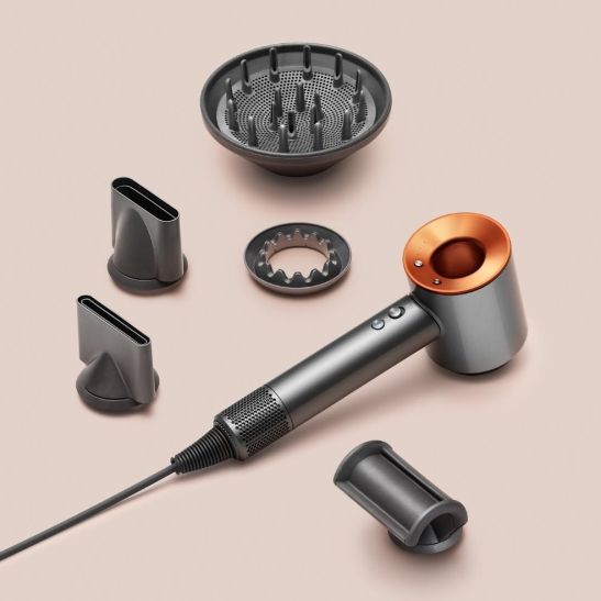 Фен Dyson Supersonic HD07 с 5 насадками + дорожный чехол (медный)