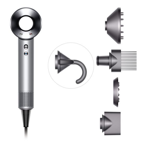 Фен Dyson Supersonic HD07 с 5 насадками + дорожный чехол (белый)