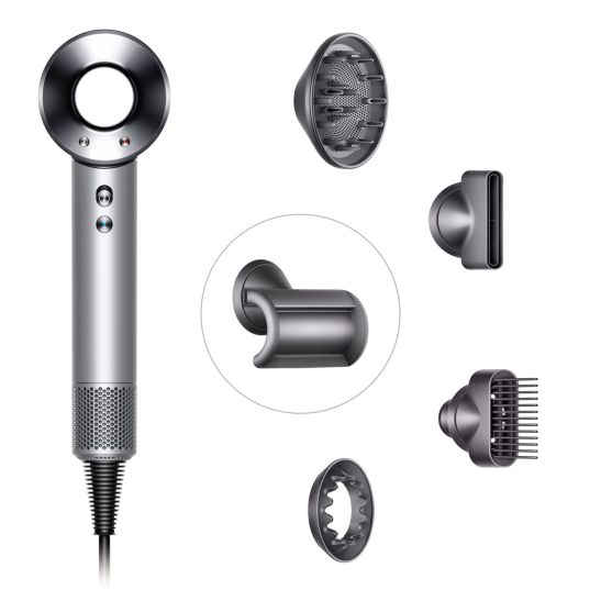 Фен Dyson Supersonic HD07 (белый) с 5 насадками